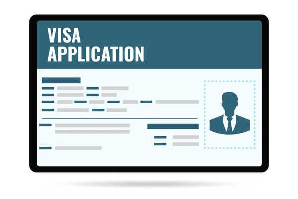 旅行签证申请概念 — 图库照片