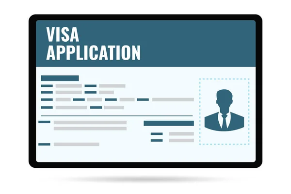 Застосування візи для подорожей. — стокове фото