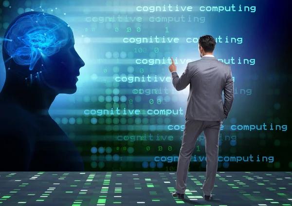 Het cognitieve computer- en machine learning concept — Stockfoto