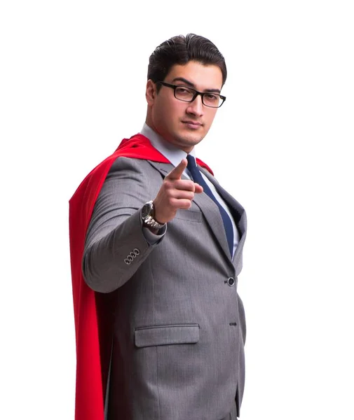 白人に隔離されたスーパーヒーロー実業家 — ストック写真