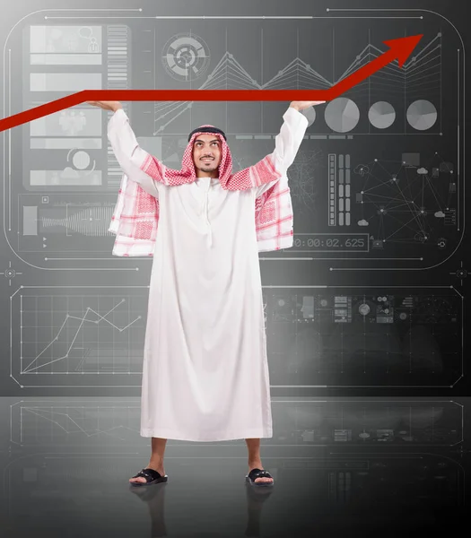 Арабский бизнесмен поддерживает цены на нефть — стоковое фото