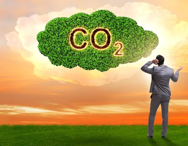 Concepto ecológico de las emisiones de gases de efecto invernadero —  Fotos de Stock