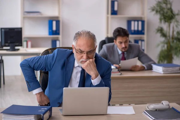 Two male colleagues working in the office — Stock Photo, Image