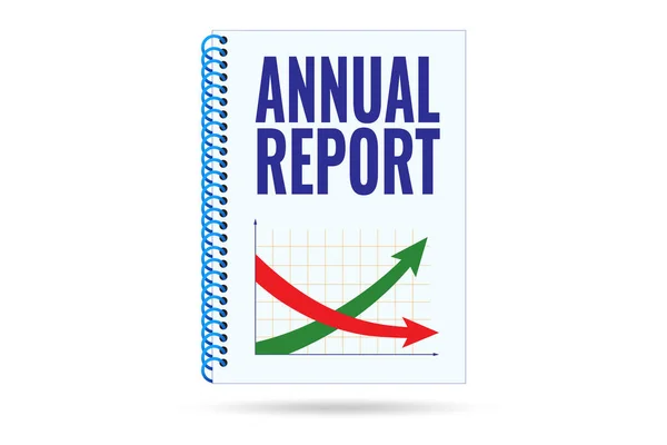 Koncepce zveřejnění výroční zprávy společnosti — Stock fotografie