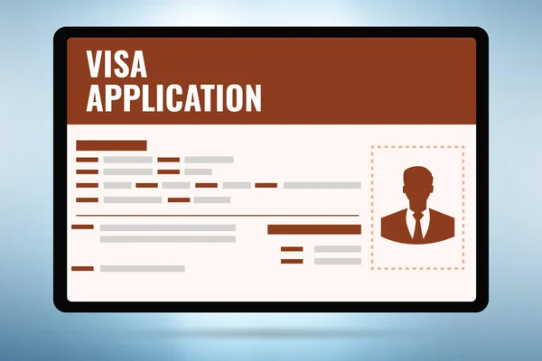 旅行签证申请概念 — 图库照片