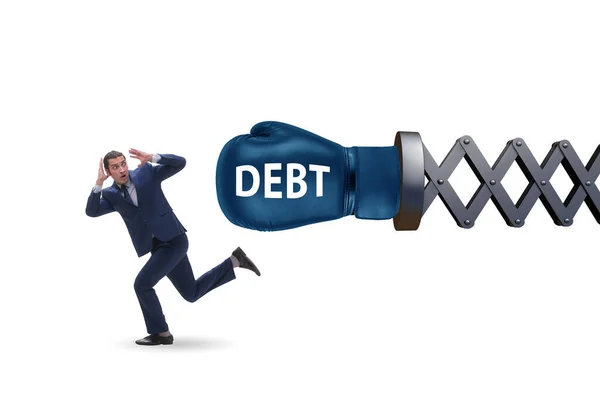Έννοια δανείου και χρέους με επιχειρηματία — Φωτογραφία Αρχείου