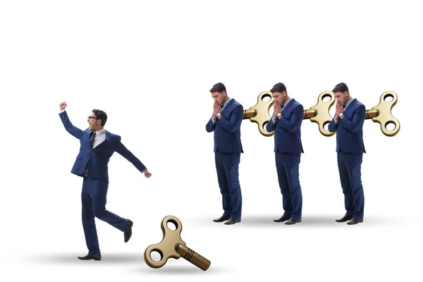 Concept of businessman escaping from office routine — Stock Photo, Image