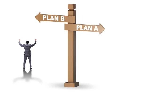 Concept of choosing between Plan A or Plan B — Stock Photo, Image