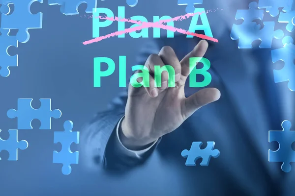 Concept of choosing between Plan A or Plan B — Stock Photo, Image