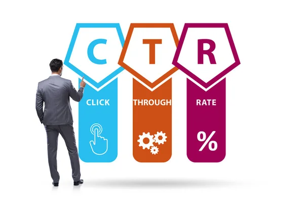 CTR click through rate concept with business people — Stock Photo, Image