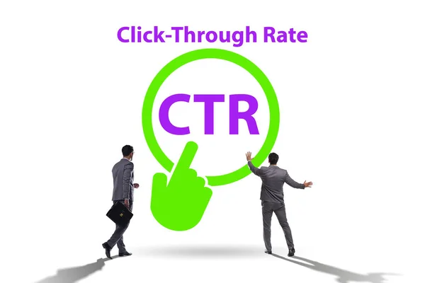 CTR click through rate concept with business people — Stock Photo, Image