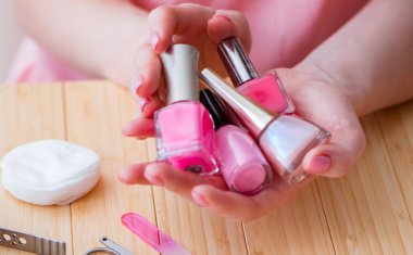 Güzellik ürünleri tırnak bakım araçları pedikür yakın çekim