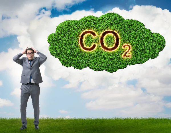 Ecological concept of greenhouse gas emissions — Stock Photo, Image