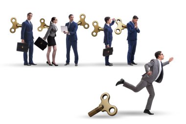 İş adamının ofis rutininden kaçması fikri