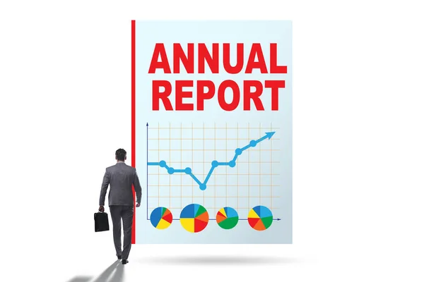 Бизнесмен в концепции годового отчета — стоковое фото