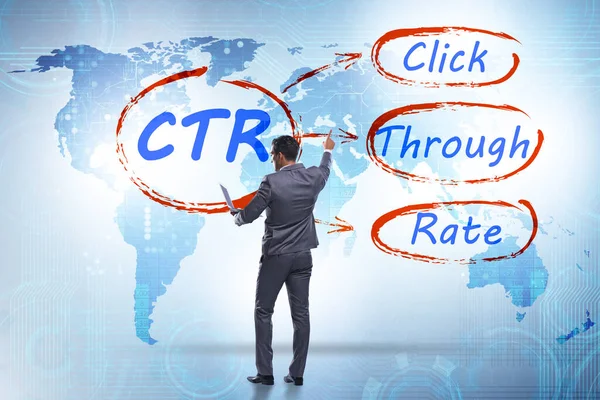 CTR click through rate concept with business people — Stock Photo, Image