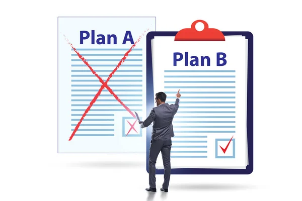 Concept of choosing between Plan A or Plan B — Stock Photo, Image