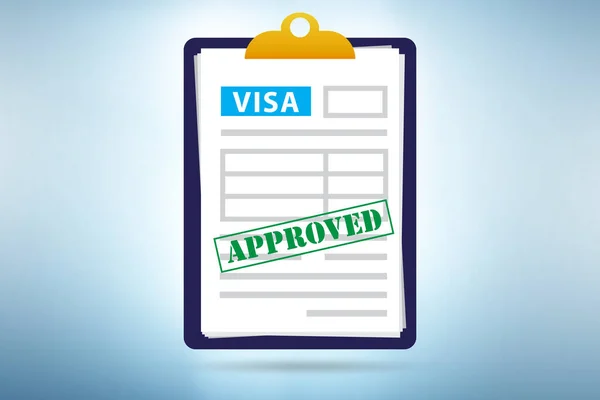Visa application concept for travel — Stock Photo, Image