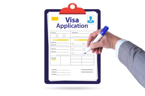 Visa application concept for travel — Stock Photo, Image
