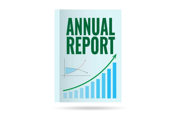 Concept of company annual report publication — Stock Photo, Image