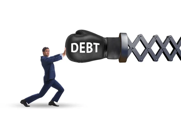 Loan and debt concept with businessman — Stock Photo, Image