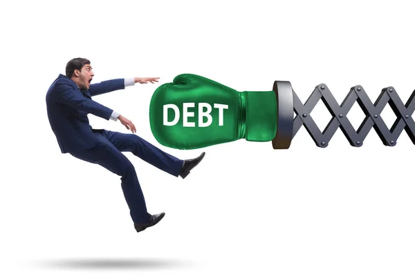 Loan and debt concept with businessman — Stock Photo, Image