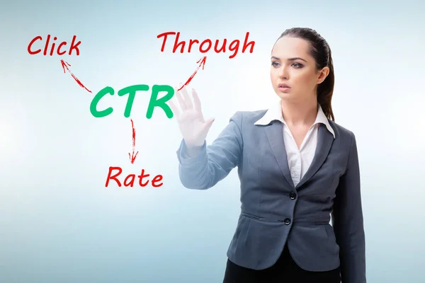 CTR click through rate concept with business people — Stock Photo, Image