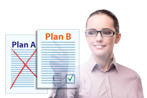 Suunnitelman A tai suunnitelman B välillä tehtävän valinnan käsite — kuvapankkivalokuva
