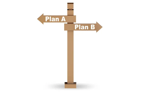 A planı ile B planı arasında seçim yapma kavramı — Stok fotoğraf