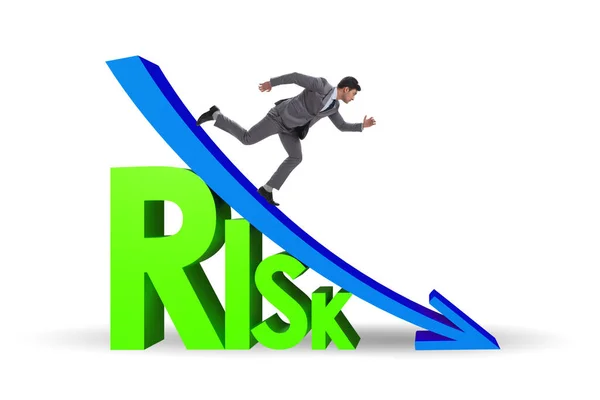 Concept de réduction et d'atténuation des risques avec l'homme d'affaires — Photo