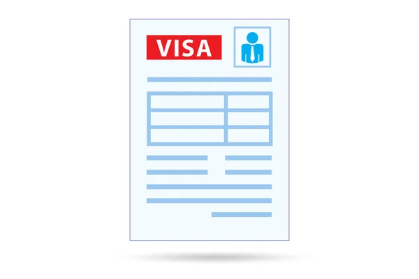 Концепция подачи документов на визу — стоковое фото