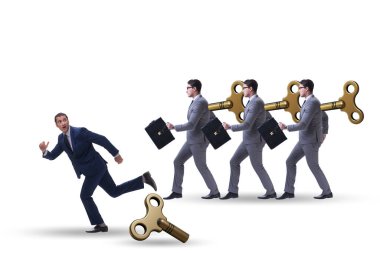 İş adamının ofis rutininden kaçması kavramı