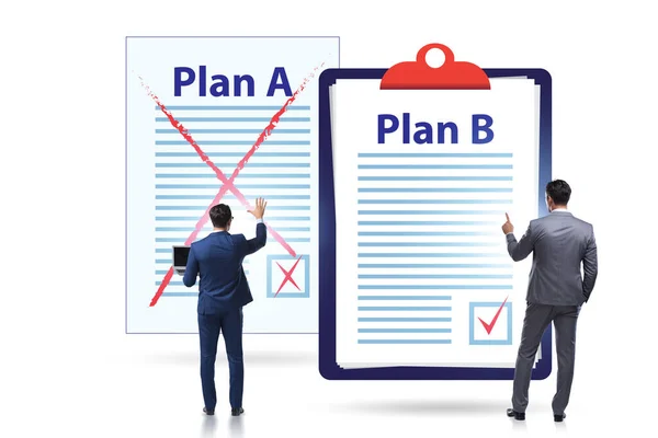 Concepto Elegir Entre Plan Plan — Foto de Stock