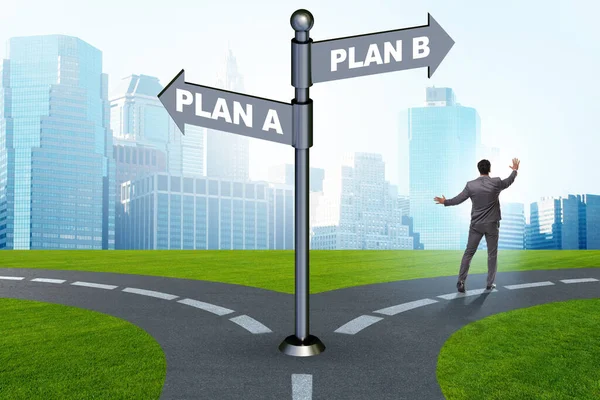 Conceito Escolha Entre Plano Plano — Fotografia de Stock