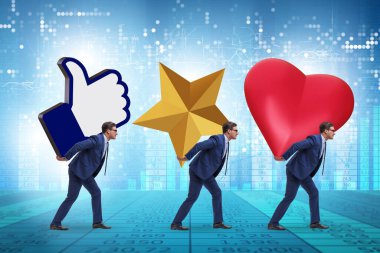 Sosyal ilişki konseptinde iş adamı