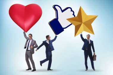 Sosyal ilişki konseptinde iş adamı