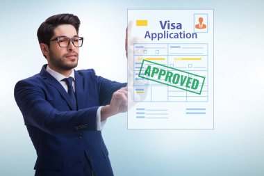 İş adamıyla vize başvurusu kavramı
