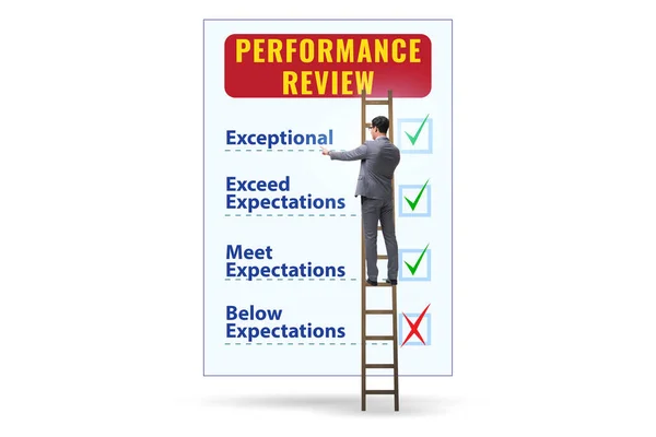 Employee annual performance review business concept