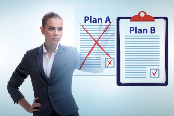 Concepto Elegir Entre Plan Plan — Foto de Stock