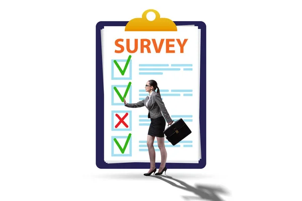 Survey questionnaire with the tick boxes