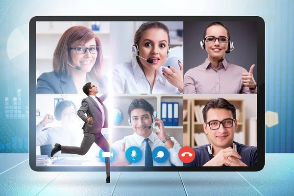 Videoconferencing Concept People Online Call — Stock Photo, Image