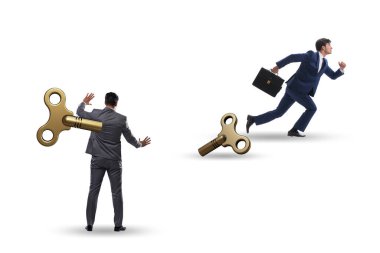 İş adamının ofis rutininden kaçması kavramı