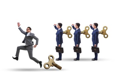 İş adamının ofis rutininden kaçması kavramı