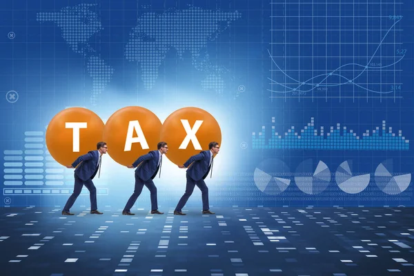 ビジネスマンとの租税負担の概念 — ストック写真