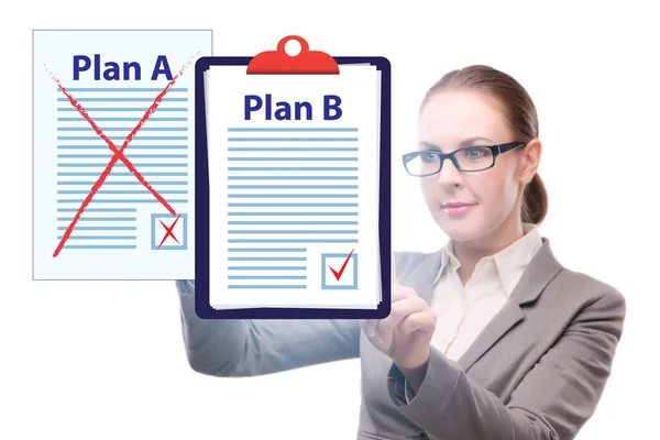 Begrip Keuze Tussen Plan Plan — Stockfoto
