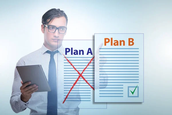 Begrip Keuze Tussen Plan Plan — Stockfoto