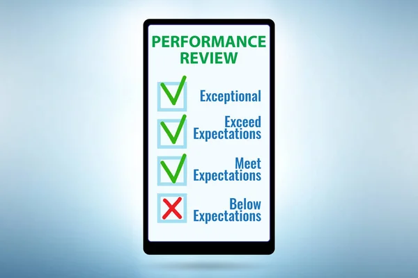 Employee annual performance review business concept