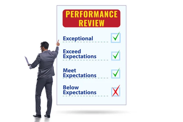 Employee annual performance review business concept