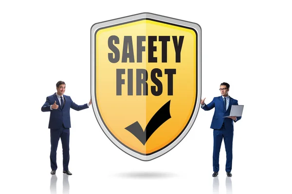 Safety First Concept Businessman — Stock Photo, Image