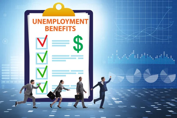 Konzept Mit Dem Antrag Auf Arbeitslosengeld — Stockfoto